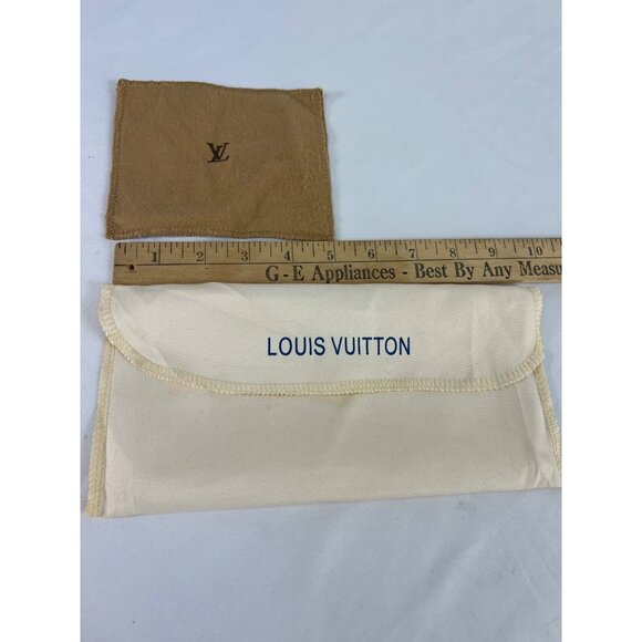 Louis Vuitton Dust Bag Brown Polishing Cloth Lot 100% Cotton Made In Italy - Picture 4 of 6